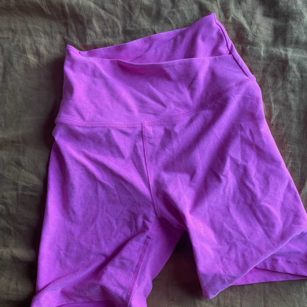 Spacedye At Your Leisure High Waisted Biker Shorts in Pink Hype Heather